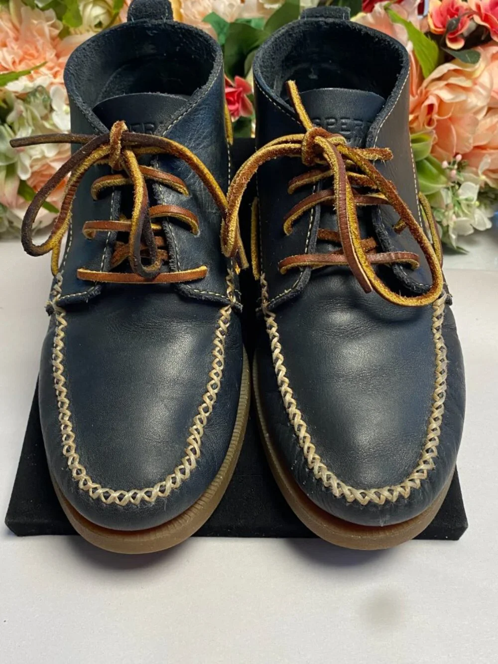 Sperry Top-Sider Navy Leather Boat Chukka Shoes Men’s 7